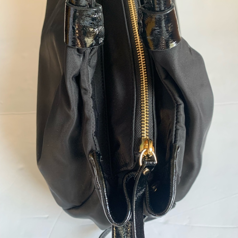 Kate Spade New York Small Shoulder Black Nylon & Leather Handbag - Picture 8 of 13